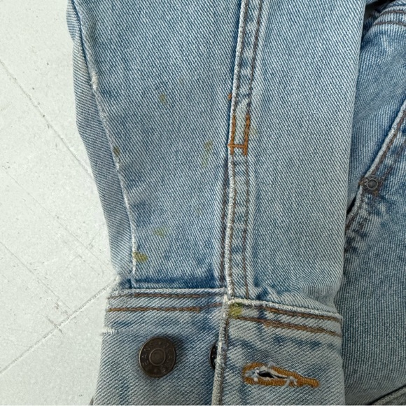 Vimtage Stylish Light Blue Denim Jacket 90s Rare Retro Faded Y2k - Picture 8 of 9